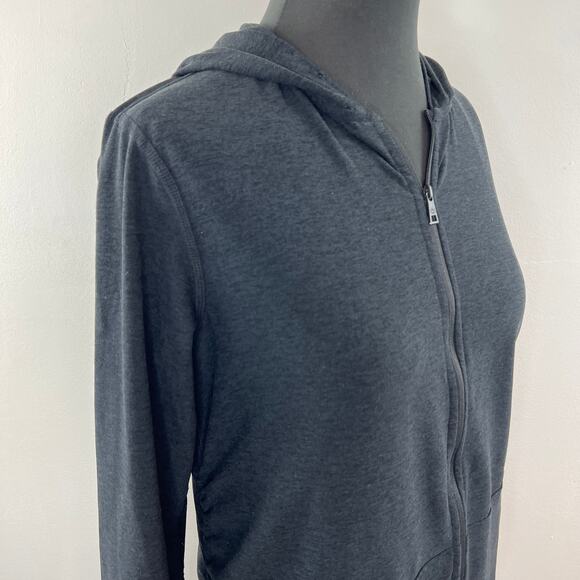 Beyond the Bump Women's Gray Full Zip Front Pocket Everyday Hoodie Jacket XS - Picture 5 of 9